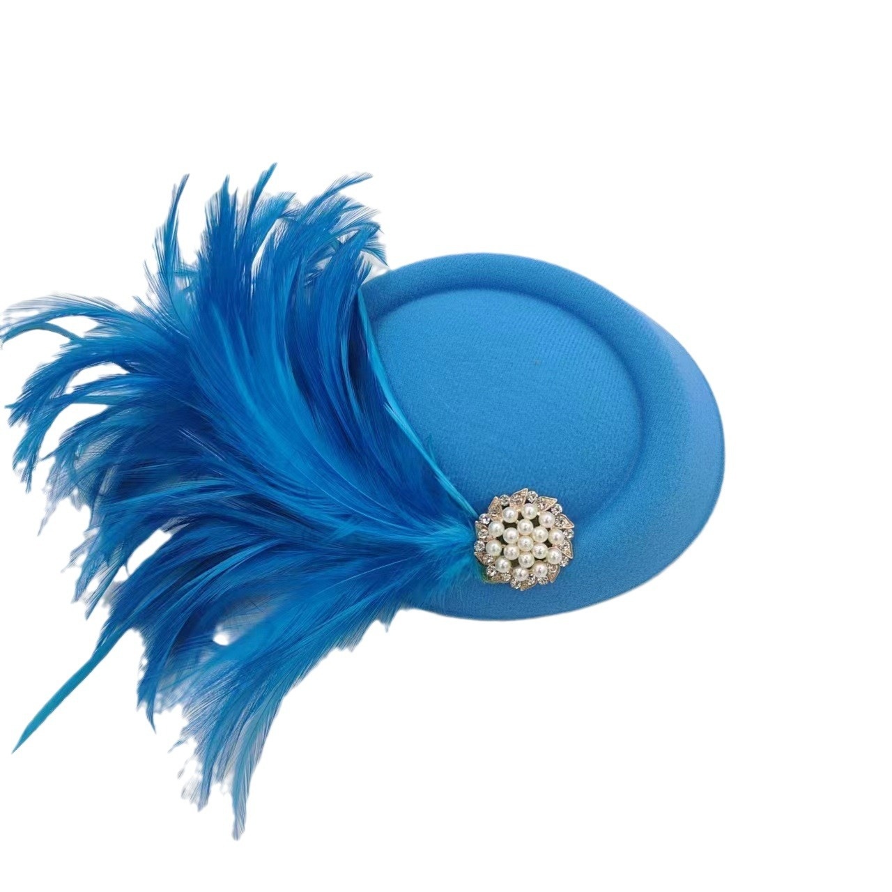 Handmade British Retro Bridal Feather Hat Famous Fascinator