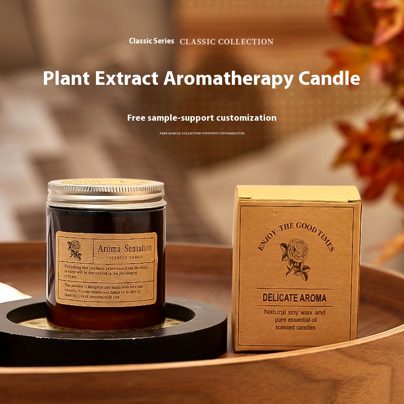 Aromatherapy Candles High-end DIYSoybean Wax Glass Christmas Scented Candles Souvenir Gifts