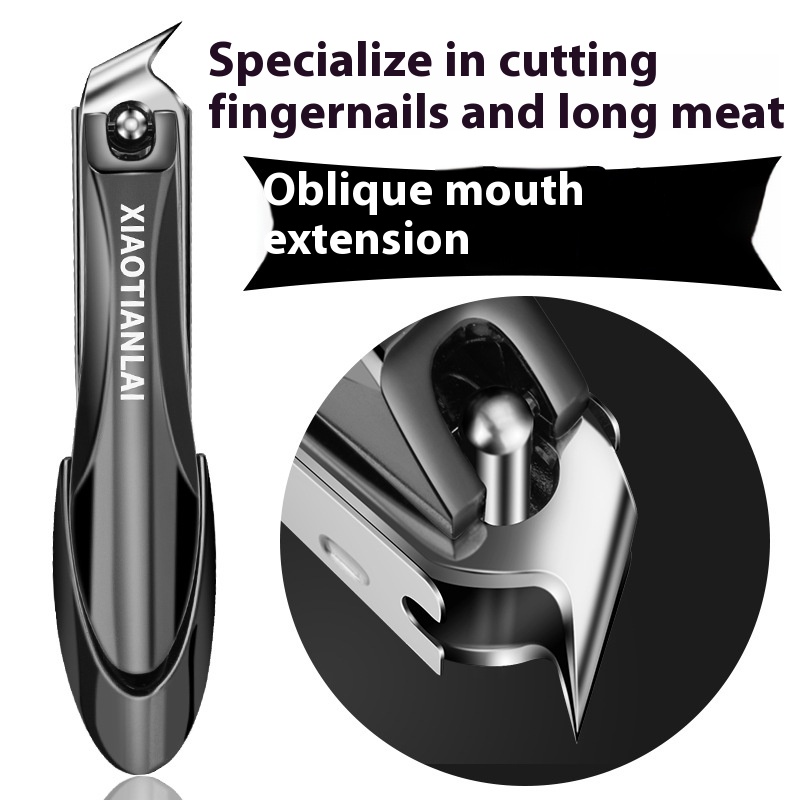 Single Nail Clipper Set:Large Slant-Edge Nail Cutter With Anti-Splash Design