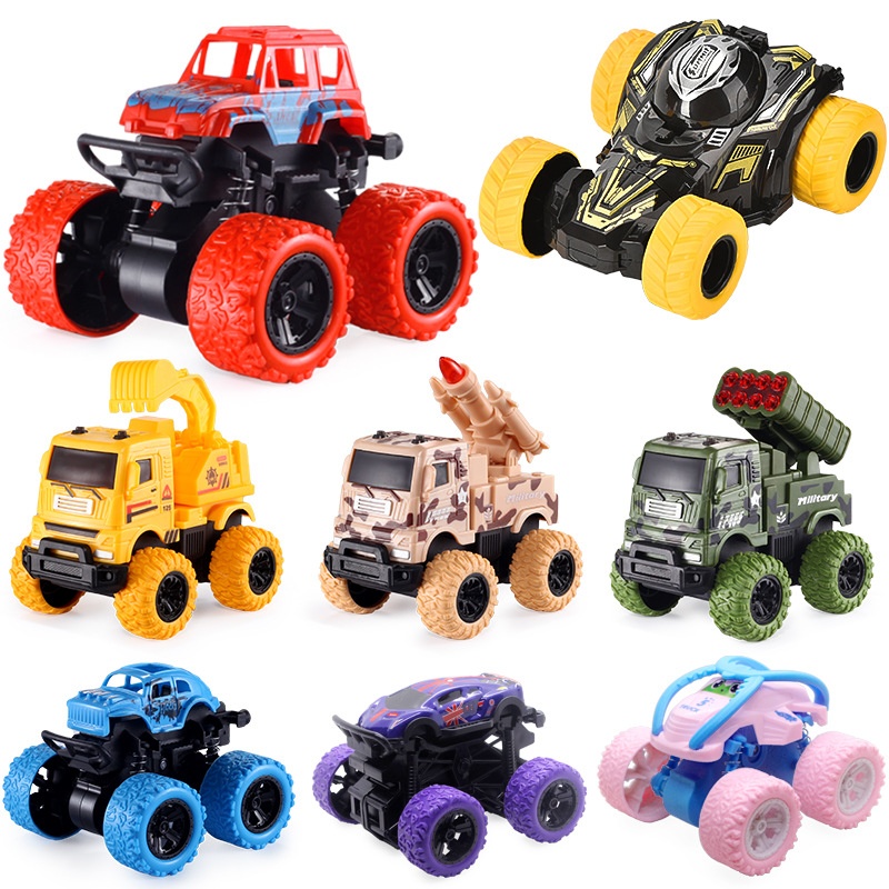 Children's Toy Car Excavator Inertia Off-road Car Boy Street Stall Stall Toys Night Market