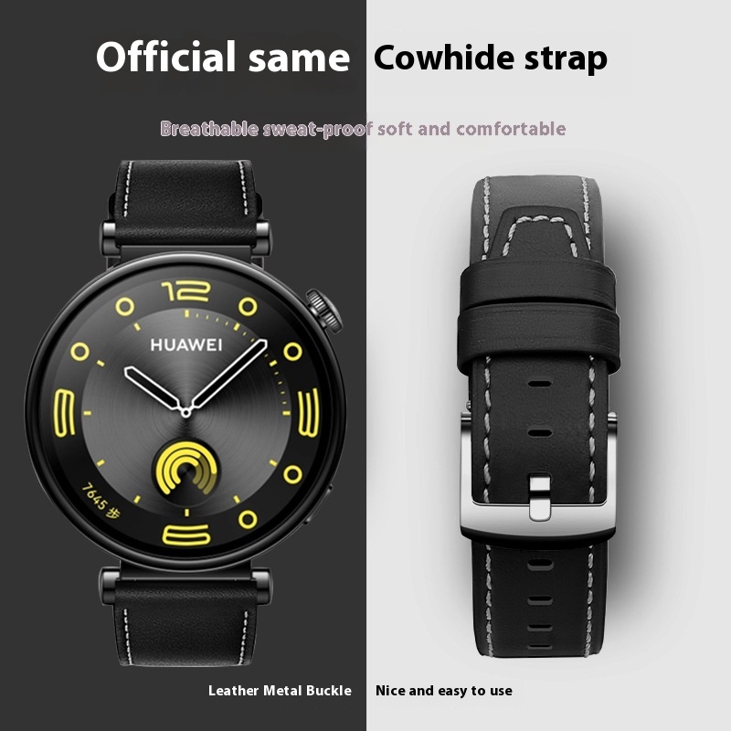 Huawei Gt4 Watch Strap Official Style Suitable For Huawei Buds Business Leather Watch Strap22mm Universal