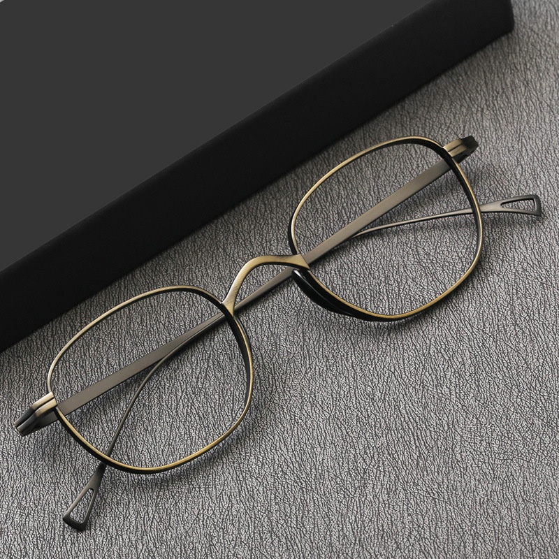 Wanniangui114 Ultra-light Pure Titanium Glasses Frame For Men,Retro,Literary,Fashionable And Versatile,Can Be Matched With Myopia And Anti-blue Light Glasses