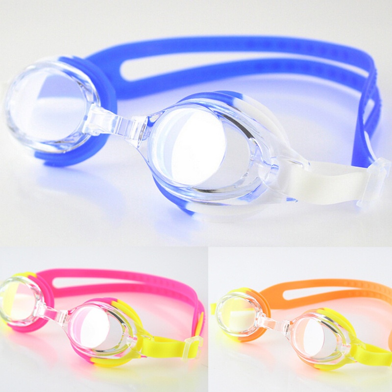 Children's Waterproof And Anti-fog Swimming Goggles,Color Matching,Colorful Flat Swimming Goggles,Adjustable,Multi-color Optional,Support Mixed Batch