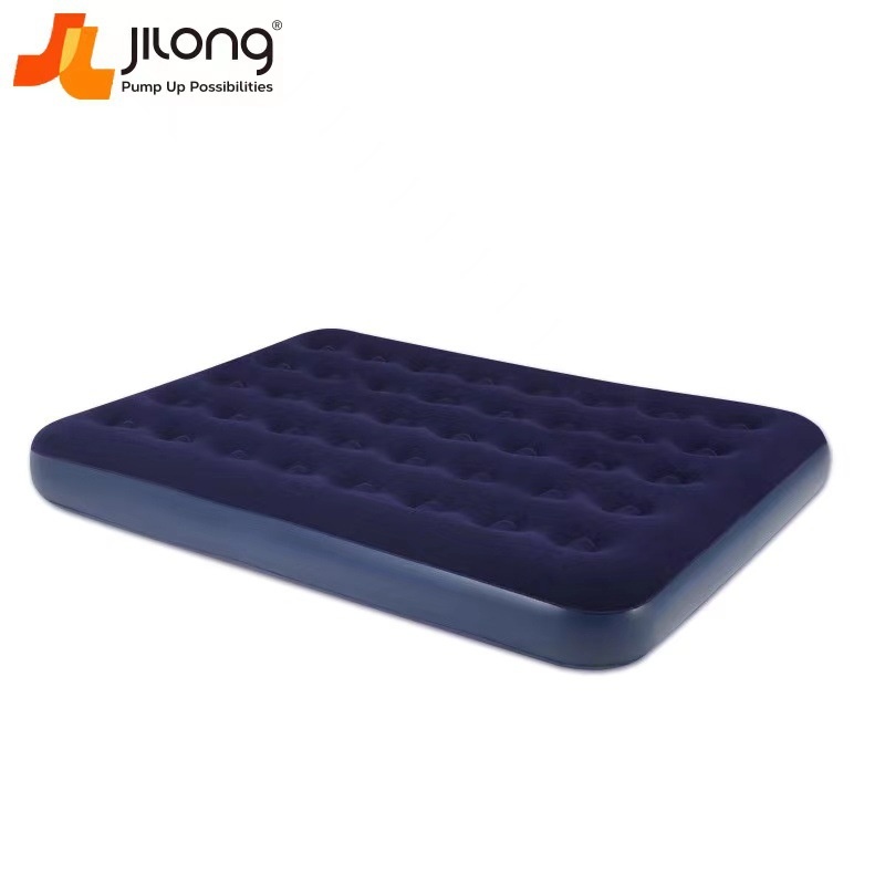 Inflatable Bed Household Double Thick Inflatable Mattress Outdoor Camping Folding Flocking Mattress Honeycomb Air Mattress