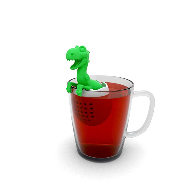 Tea Set Dinosaur Baby Tea Strainer Silicone Tea Bag Jurassic Tyrannosaurus Rex Tea Strainer Dinosaur Tea Brewer Tea Strainer