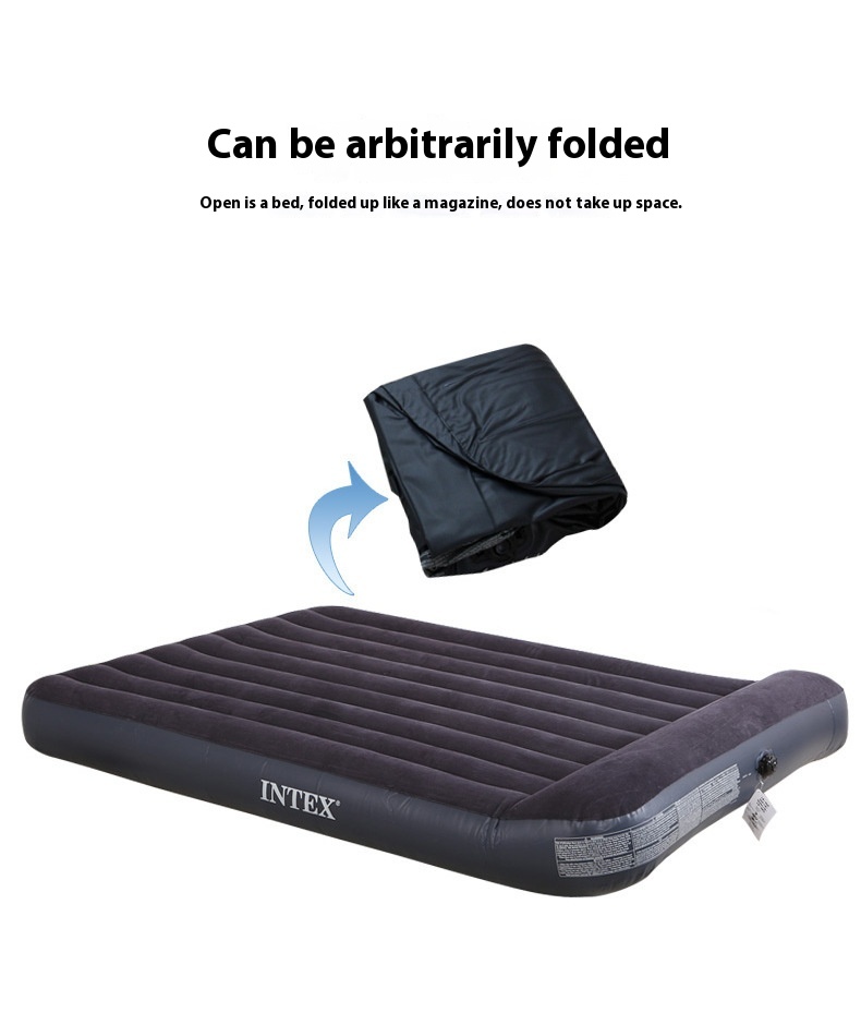INTEXInflatable Mattress Double Household Built-in Bed Pillow Air Cushion Single Person Enlarged Portable Thickened Inflatable Bed
