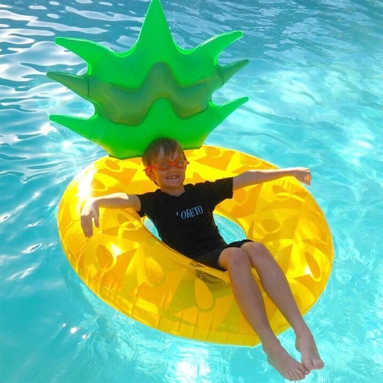 Pineapple Pineapple Adult Swimming Ring Thickened Men And Women Inflatable Enlarged High-quality Adult Swimming Ring