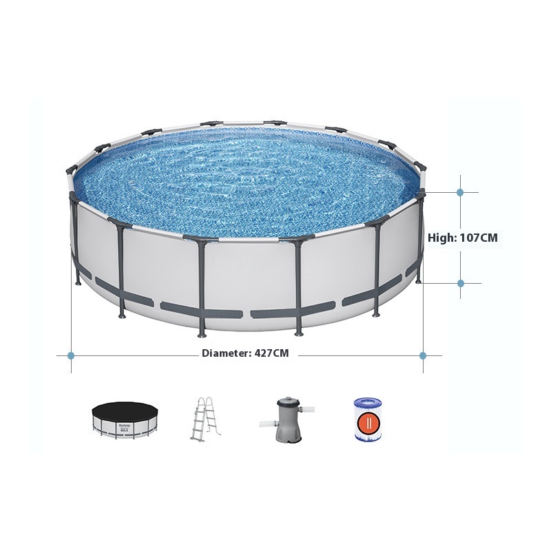 Bestway56950 Large Round Bracket Swimming Pool Outdoor With Filter Pump Escalator Pool Fish Pond