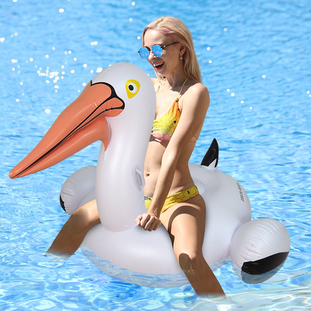 Inflatable Long-billed Bird Mount Adult Water Inflatable Pelican Animal Floating Row Lounge Chair Floating Bed