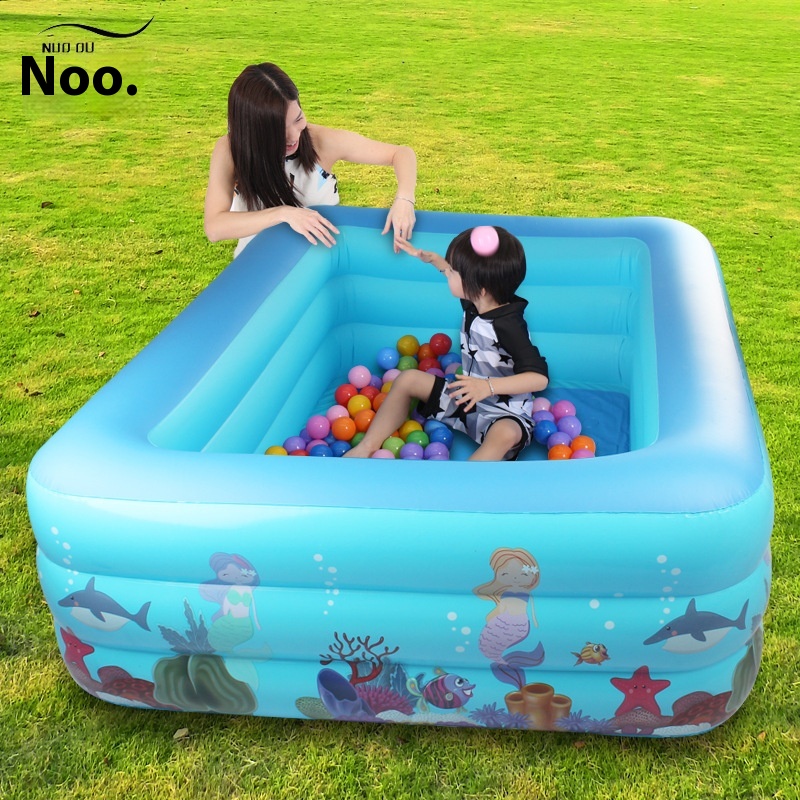 Cartoon Dolphin Fish Printing Children's Swimming Pool Home Baby Inflatable Swimming Pool Large Adult Family Bathing Pool