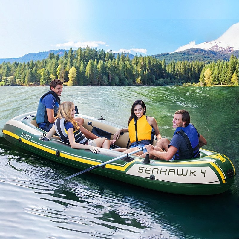Intex68351 Sea Eagle Four-person Boat Outdoor Inflatable Boat Kayak Rubber Boat Thickened Inflatable Fishing Boat Pvc