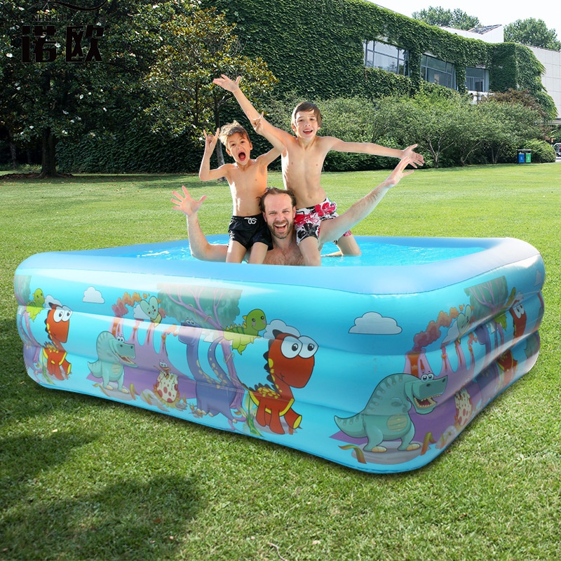 Cartoon Dinosaur Large Children's Swimming Pool Home Baby Inflatable Swimming Pool Baby Adult Family Bathing Pool