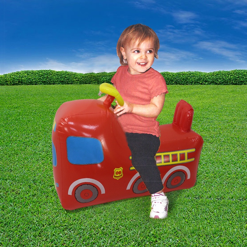 Inflatable PVCChildren's Tumbler Fire Truck Toy Outdoor Baby Mount1-4 Child Seat