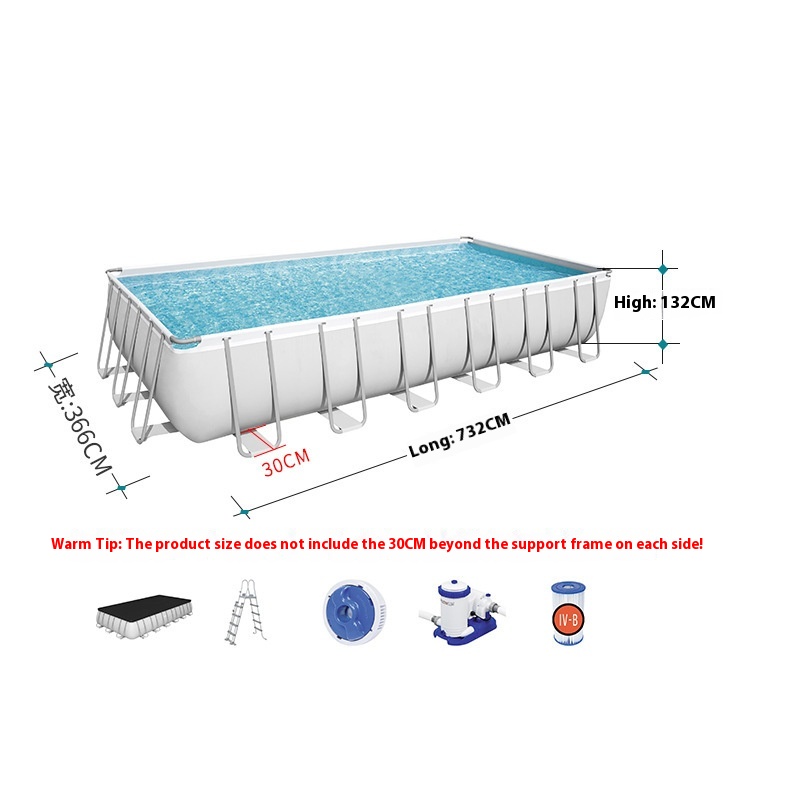 Bestway56474 Foldable Mobile Fish Pond Rectangular Frame Bracket Family Swimming AGPPool