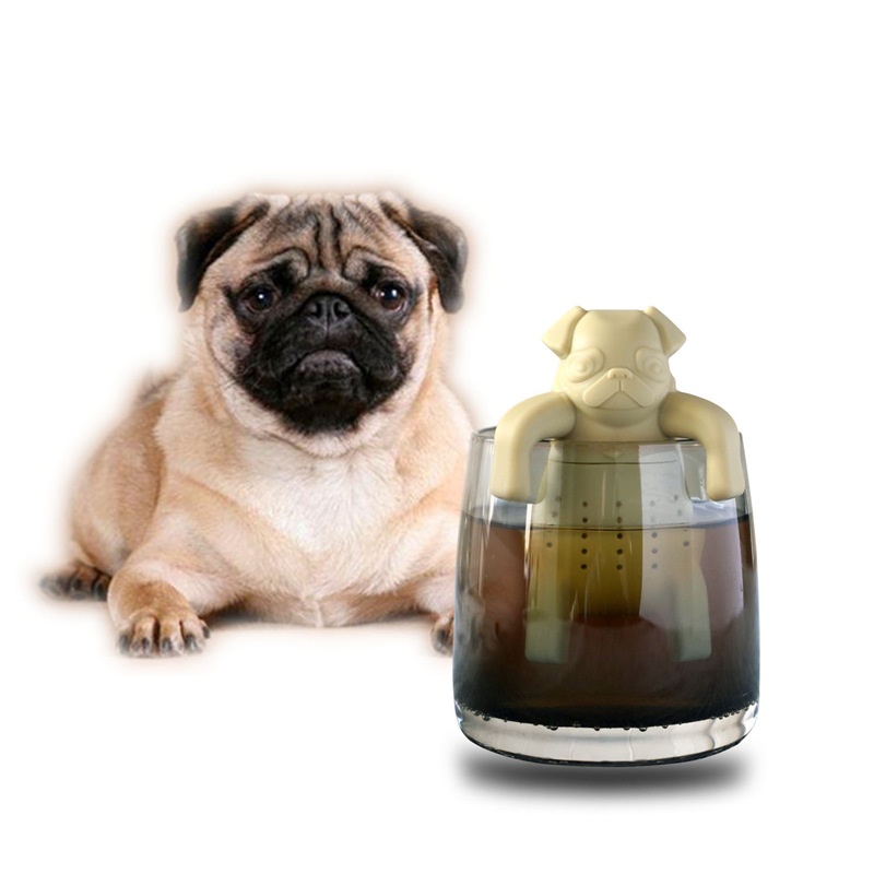 Silicone Pet Dog Shar Pei Tea Maker Puppy Doberman Tea Strainer Pug Tea Strainer Tea Bag Tea Set