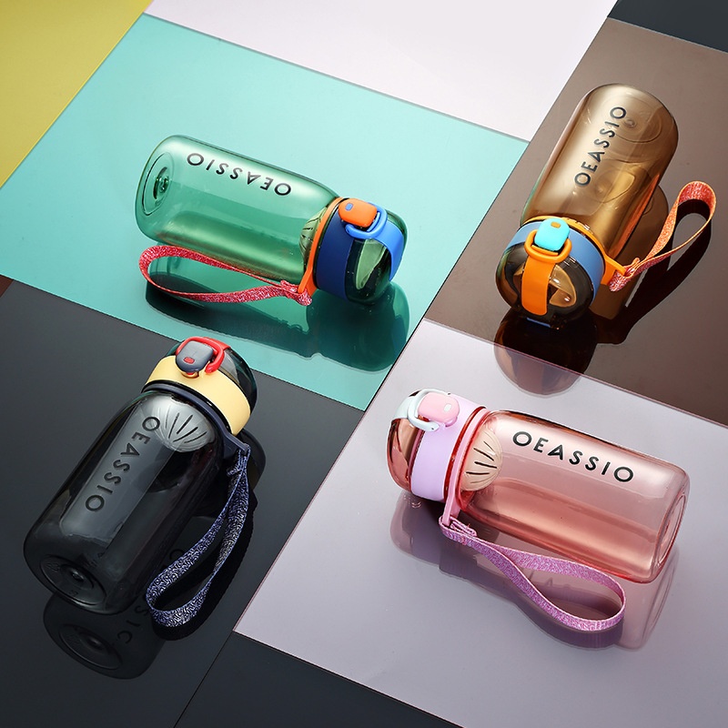 Strawberry Lifestyle Fashion Water Cup Women Korean Style Creative Portable Plastic Cup Outdoor Sports Student Cute Handy Cup Batch