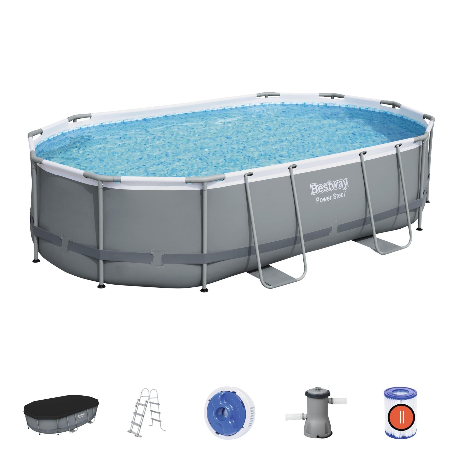 Bestway56448 Outdoor Large Swimming Pool Children's Pool Family Mobile Fish Pond With Escalator Filter Pump
