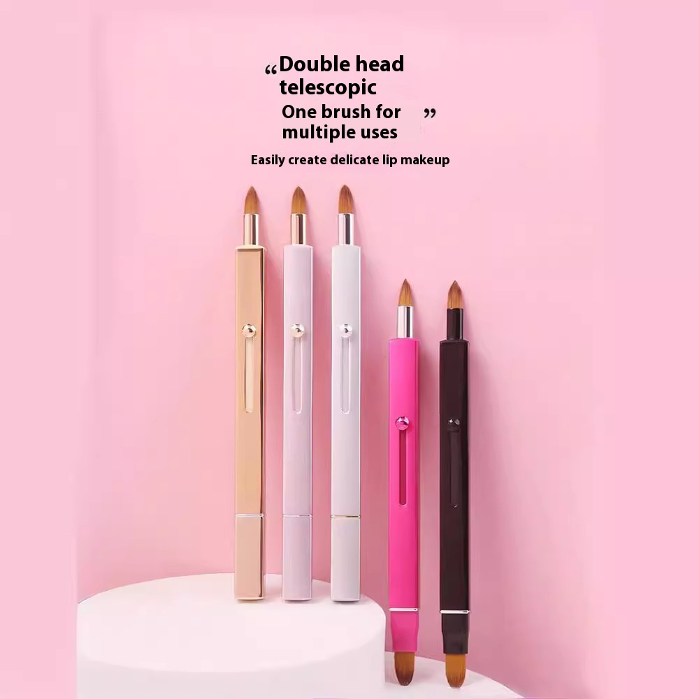 Lip Brush Lipstick Brush Retractable Portable With Cover Mini Small Female Smudge Brush Lip Liner Brush Makeup Artist Dedicated