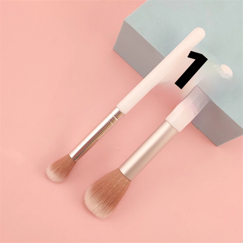 Single Small White Blush Brush Dot Color Portable Short Makeup Tool Soft Brush Foundation Brush Wool Soft