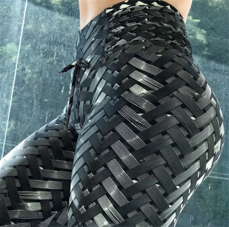 Slim-Fit Yoga Leggings:Athletic Workout Pants With Metallic Tire Design