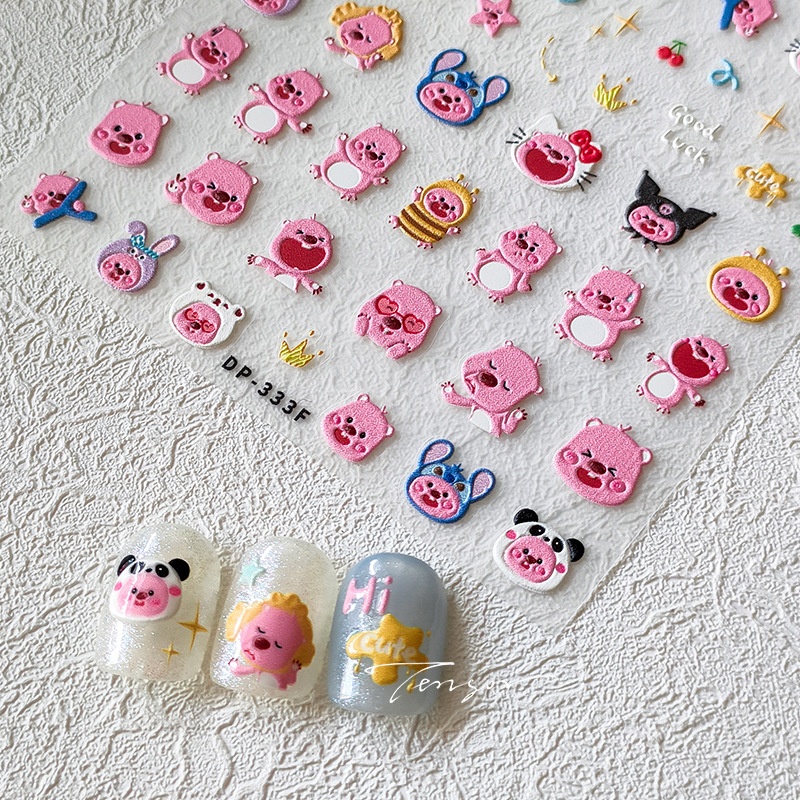 TENSORJapanese Technology5 DThin And Tough Nail Stickers Pro Cartoon Soft And Cute Backing Nail Stickers DPSeries