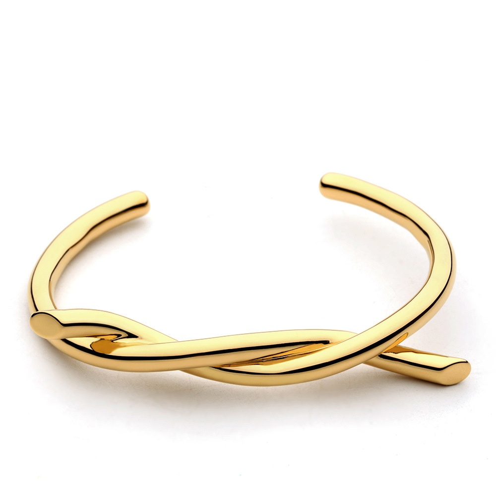 Open Bracelet Knotted Bracelet18k Real Gold Electroplating Europe And America Hot Dery