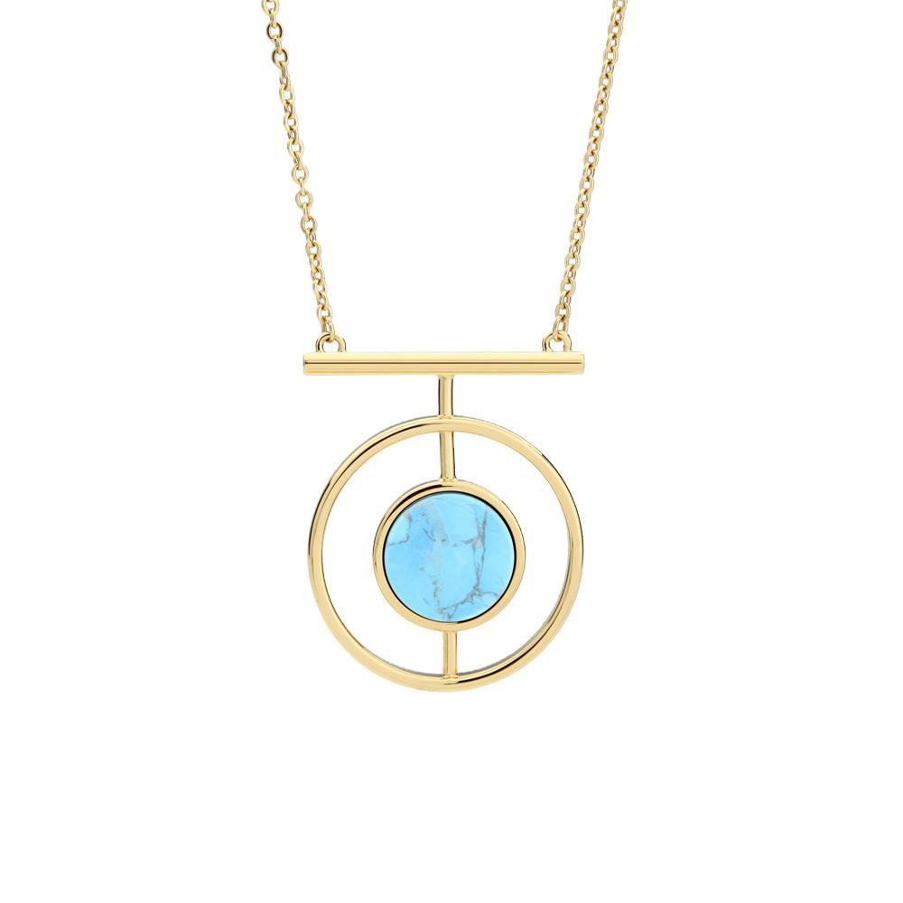 Sun Star Turquoise Pendant Jewelry Necklace