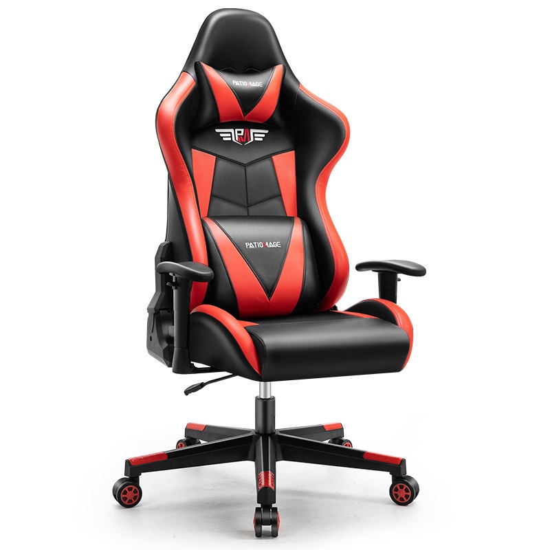 Gaming Chair:180°Reclining Computer Chair With Adjustable Armrests