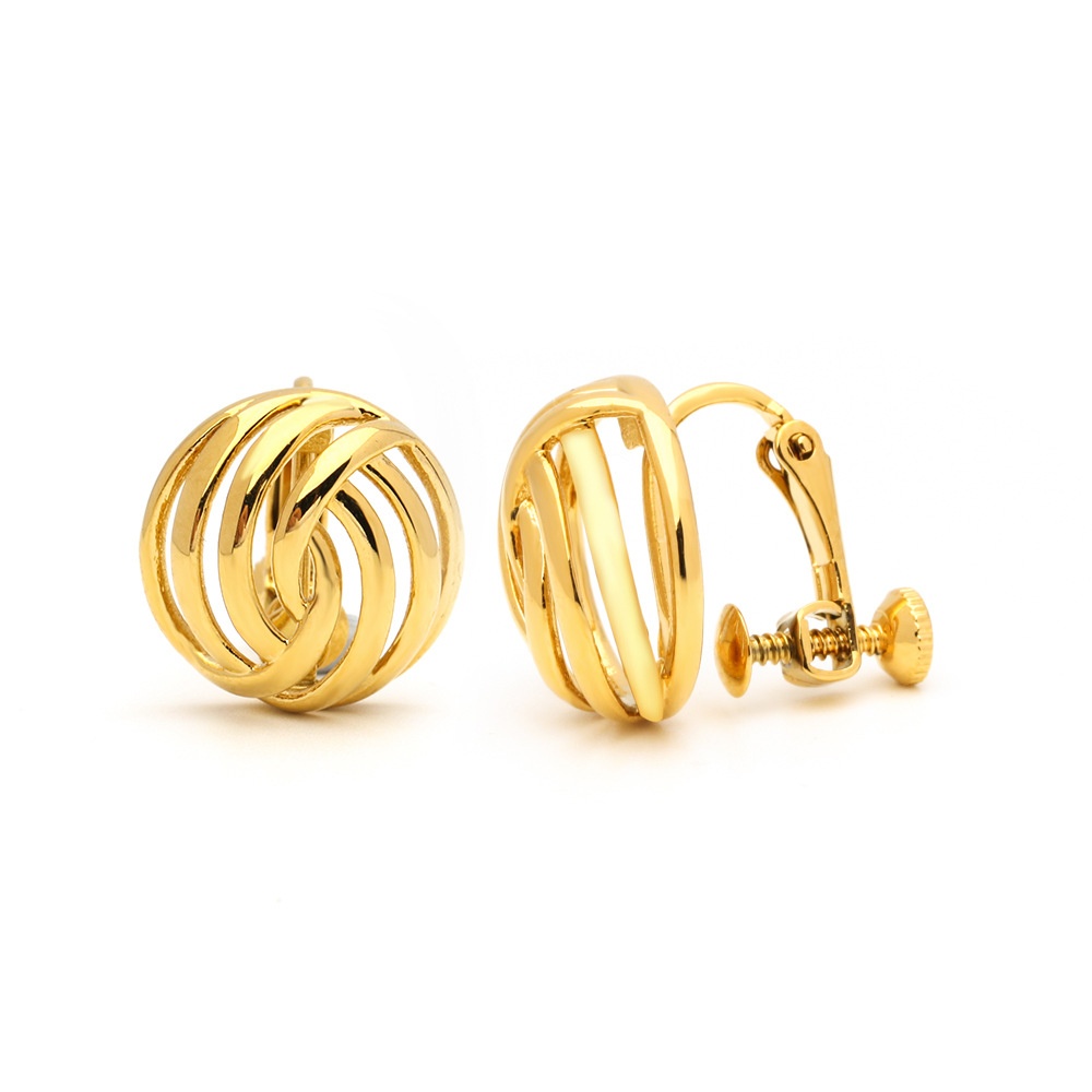 No Pierced Ears,Painless Ear Clip Spiral Converter,European And American Earrings,Hanging Earrings,,Simple Niche Hollow Type