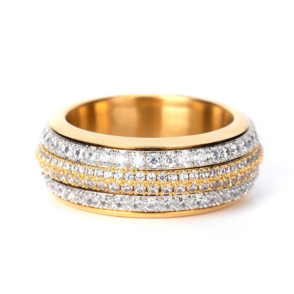 Rotating Ring,Non-fading Zirconia Band,Personalized Fashion Exaggerated Ring