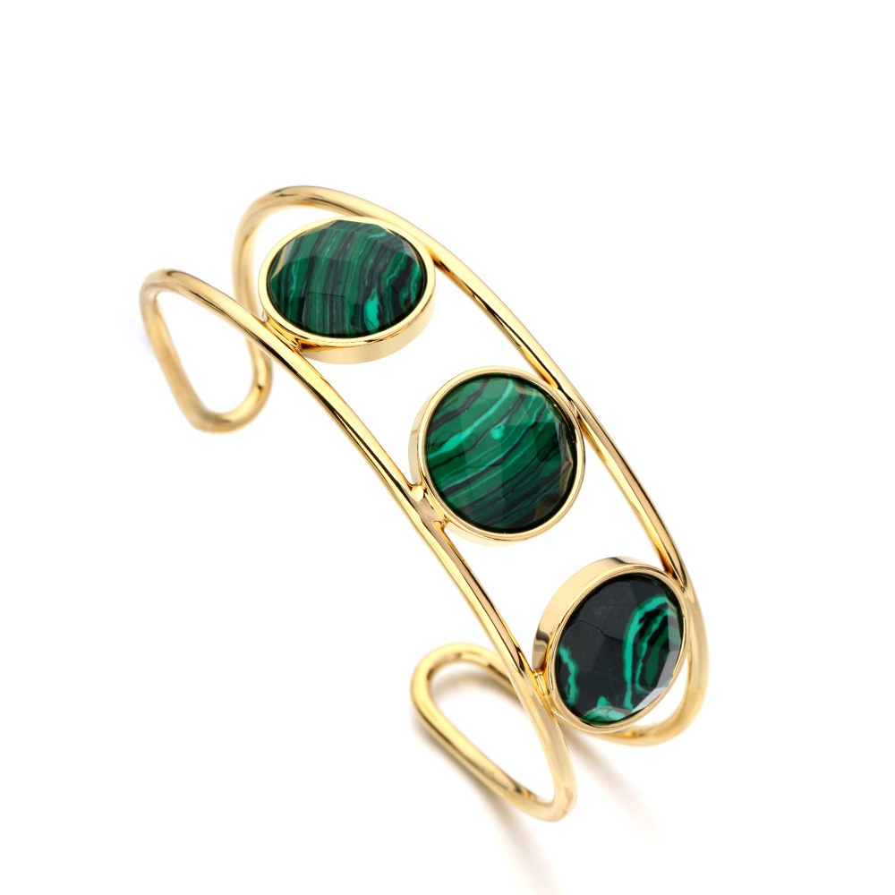 Valentine's Day Jewelry Retro Turquoise Round Bracelet Open Bracelet