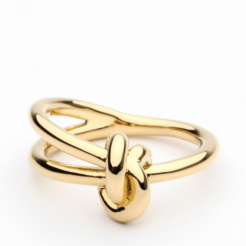 Knot Ring Accessory,Creative18 KGold-plated Ring