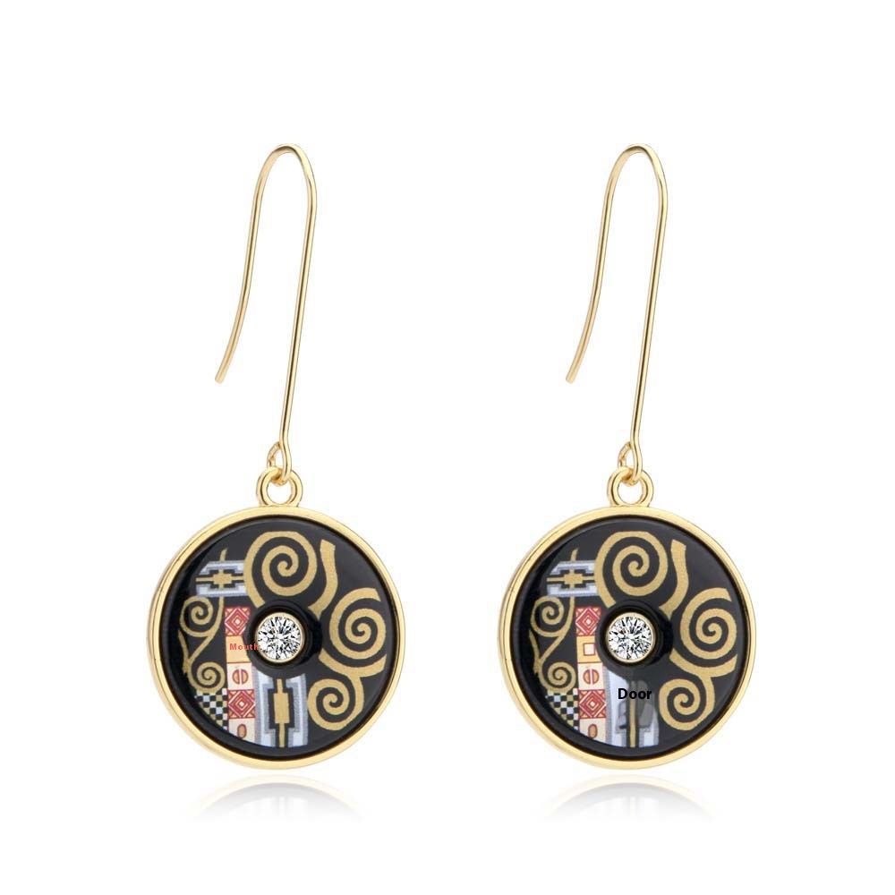 Earrings For Round Faces That Make You Look Thinner European And American Accessories Christmas Ear Hooks Temperament Retro Korean Style Fashion Simple Internet Celebrity Hot Style