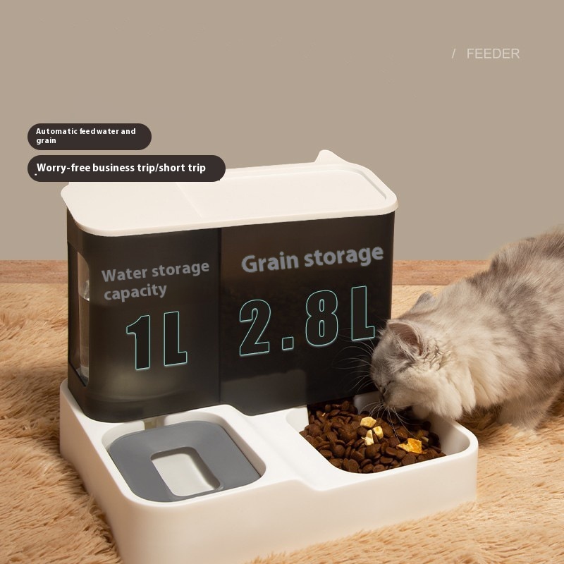 Cat Bowl,Dog Bowl,Cat Food Bowl,Double Bowl,Automatic Drinking Water Bowl,Slanted Rice Bowl,Water Bowl,Integrated Cervical Vertebra Protection Pet Supplies