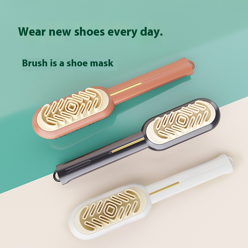Special Long Handle Rubber Shoe Brush For Sneakers,Car Seat Decontamination Cleaning Rubber Shoe Brush,Suede Cleaning