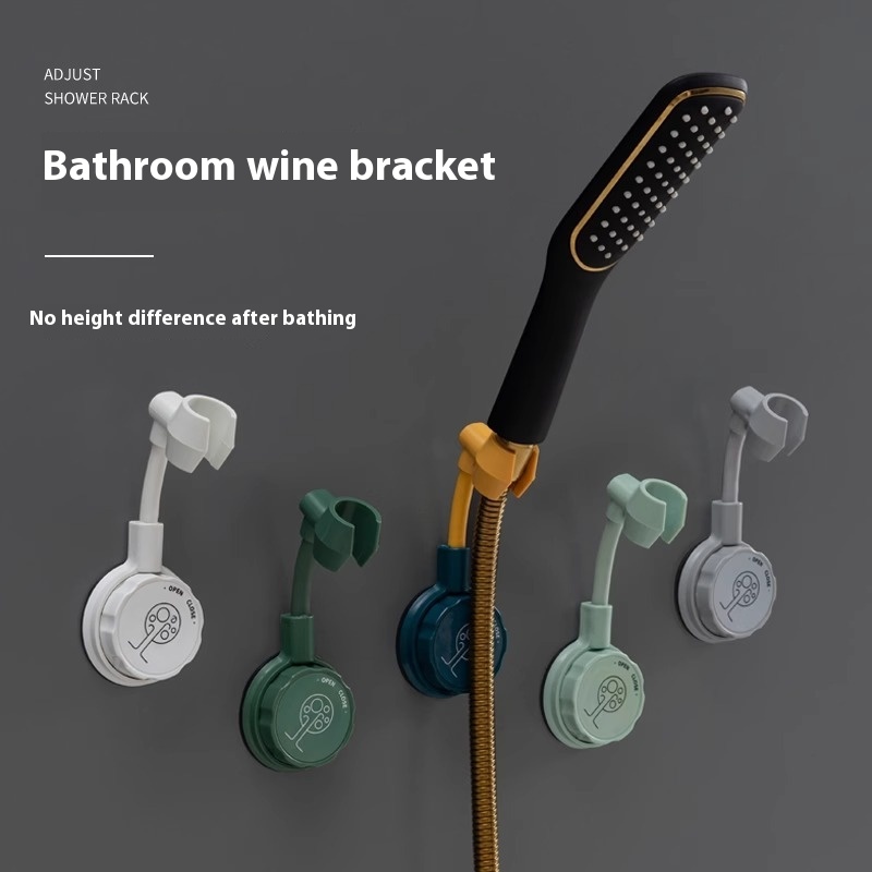 Punch-free Universal Shower Bracket Bathroom Seamless Hanger Base Multi-function Adjustable Multi-angle Shaking Shower