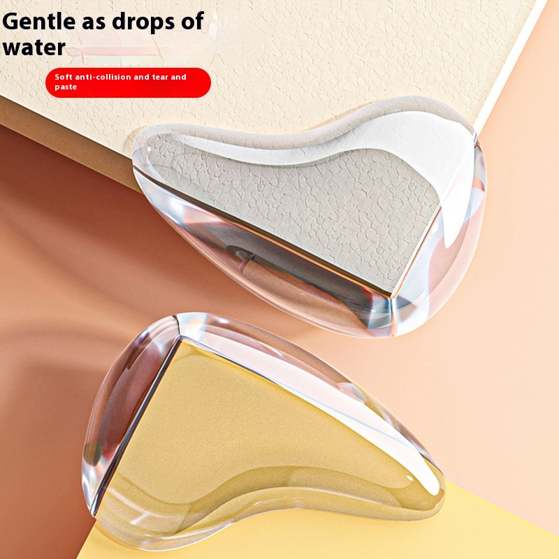 Water Drop Anti-collision Corner Cabinet Anti-bump Sharp Corner Protective Cover Edge Furniture Corner Table Corner Protector Silicone Transparent