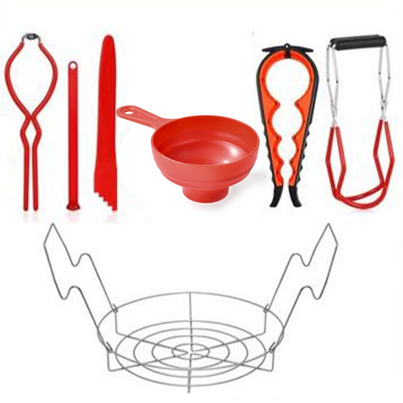 Kitchenulation Canning Tongs Steaming Basket Set Seven-piece Canning Kit Set