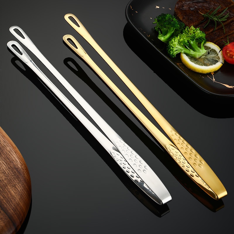 S304 Stainless Steel Extended Handle Barbecue Clip Home Barbecue Hotel Buffet Steak Food Clip