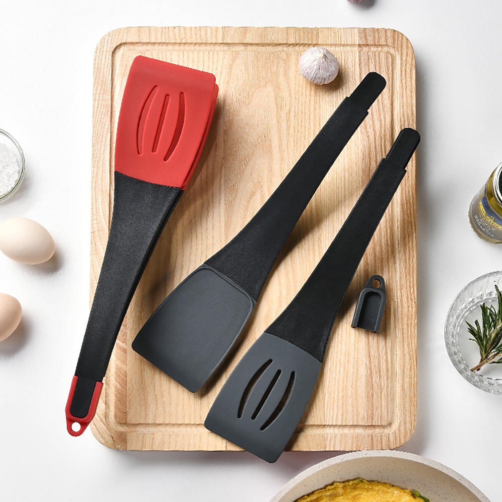 Ruiming Silicone3 In1 Combinable Spatula Leaking Spatula Steak Food Clip Spatula Fried Fish Spatula Clip Unique Tongs