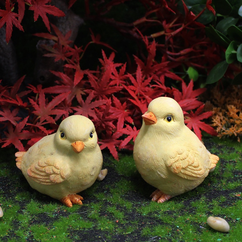 Cute Simulation Chicken Ornaments Animal Model Foreign Trade Resin Crafts Courtyard Garden Micro Landscape Decoration