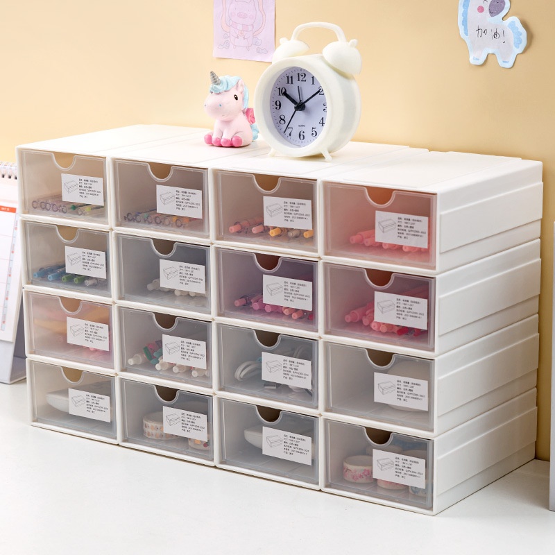 Desktop Drawer Storage Box Storage Box Plastic Household Storage Storage Artifact Closet Clothing Storage Box