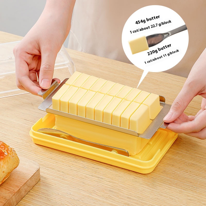 Japanese Imported Butter Cutting Box Butter Cutter Refrigerator Fresh-keeping Box Storage Butter Box With Lid Storage Box