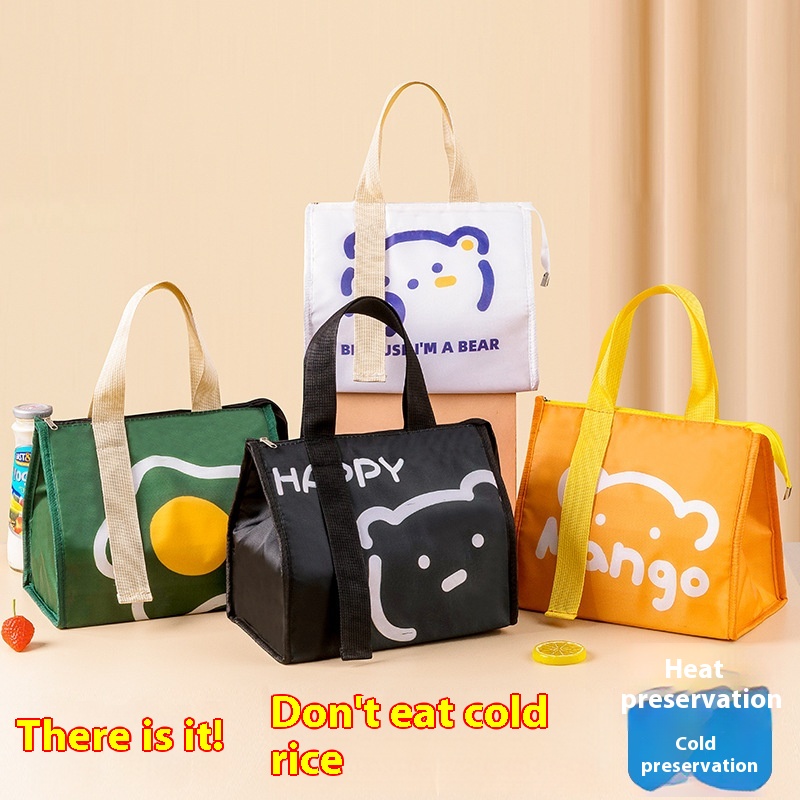 Korean Lunch Box Bagulation Handbag Office Worker Meal Bag Creative Cartoon Lunch Bag Student Lunch Large Capacity Bag