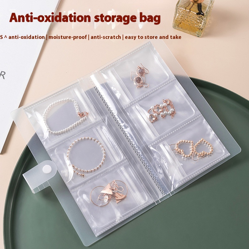 Jewelry Accessories Earrings Transparent Storage Book Storage Bag Wenwan Jade String Anti-oxidation Ziplock Bag