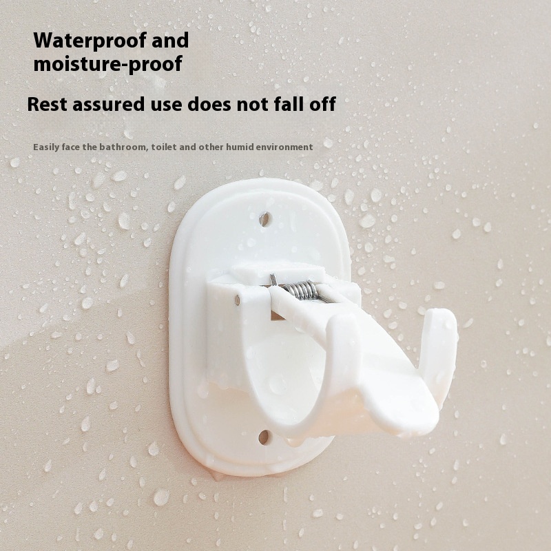 Large Japanese Style Punch-free Hanging Rod Clip Telescopic Rod Hanger Curtain Rod Roman Rod Shower Curtain Rod Claw Hook Clip Bracket