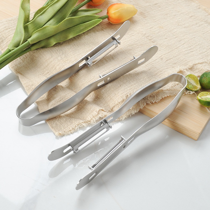 Stainless Steel Double-sided Peeler Kitchen Creative Asparagus Planer Yam Double-sided Planer Double-sided Peeler