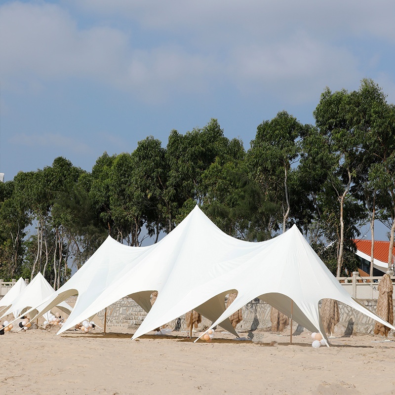 Outdoor Sky Tent Wanchongshan Super Large Three Peaks Outdoor Rain And Sun Protection Camping Sky Tent Picnic Multi-person Portable Pergola