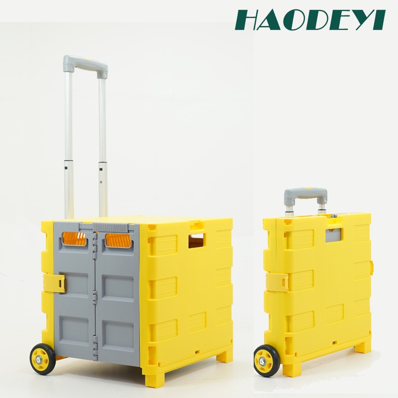 Shopping Cart Small Pull Cart Hand Pull Cart Plastic Folding Shopping Cart Hidden Cart Production Passenger Pull Cart Outdoor Pull Cart