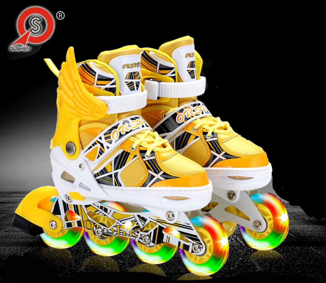 Adult Adjustable Roller Skates,Aluminum Frame Roller Skates,Full Flash Inline Skates,Extra Large Size Shoes For Men And Women